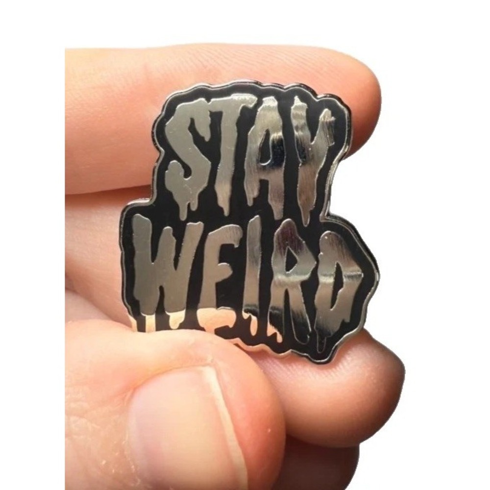 Stay Weird Silver Melting Style Font Enamel Pin/Badge/Lapel 90s Pin